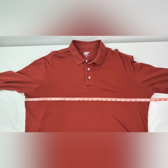 Lands' End Terracotta Long Sleeved Polo Shirt Size XL - Picture 6 of 6